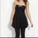 Free People Tops | Free People Fp Black Lace Beaded Embellished Strapless Top/Dress Small | Color: Black | Size: S