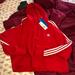 Adidas Tops | Adidas Short Hoodie // Red In Color // Size Large // Nwt! | Color: Red/White | Size: L