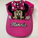 Disney Accessories | Disney Minnie Mouse Visor Hat Youth Girls Adjustable Pink Polka Dot Bow | Color: Pink | Size: Osg