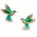 Kate Spade Jewelry | Kate Spade Scenic Route Hummingbird Reversible Pearl Earrings | Color: Blue/Pink | Size: Os