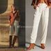 Anthropologie Pants & Jumpsuits | Anthropologie Port Side Satin Utility High Waist Cargo Pants Ivory Size 6 Nwt | Color: Cream | Size: 6