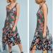 Anthropologie Dresses | Anthropologie Maeve Violette Midi Sleeveless Dress Black Floral Multi | Color: Black | Size: 8