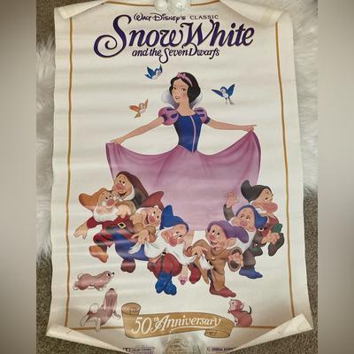 Disney Wall Decor | Disney Snow White 50th Anniversary Movie Poster | Color: White | Size: Os