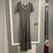 Lularoe Dresses | Lularoe Ana Dress - Grey With White Trim | Color: Gray | Size: Xs