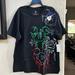 Disney Shirts | Disney Mickey Mouse Halloween T-Shirt Black Graphic Puff Paint. Size 2xl. Nwt | Color: Black/Green | Size: 2xl