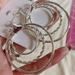 Jessica Simpson Jewelry | Jessica Simpson Silver Tone Earrings Double Loops | Color: Silver/White | Size: Os