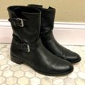 J. Crew Shoes | J. Crew Black Pebbled Leather Biker Moto Boots | Color: Black | Size: 10