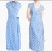 J. Crew Dresses | J. Crew Light Blue Polka Dot Midi Wrap Dress | Color: Blue/White | Size: S