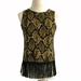 Michael Kors Tops | Michael Michael Kors Tokara Snakeskin Print Top Sz Xsnwot! | Color: Black | Size: Xs