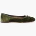 Tory Burch Shoes | $288 Tory Burch Tory Charm Ballet Velvet Flats Size 7.5 Green | Color: Green | Size: 7.5