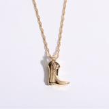 Urban Outfitters Jewelry | Gold Cowboy Boot Pendant Necklace | Color: Gold | Size: Os