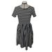 Lularoe Dresses | Black And White Striped Lularoe Flare Dress | Color: Black/White | Size: L