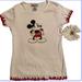 Disney Tops | Early 2000s Disney Mickey Mouse White And Red Girl’s T-Shirt | Color: Red/White | Size: 0j