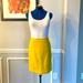 J. Crew Skirts | J Crew Wool Pencil Skirt Size 2 In Yellow | Color: Yellow | Size: 2