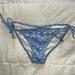 Victoria's Secret Swim | Lacey Blue Flower Bikini Bottoms Victoria’s Secret | Color: Blue/White | Size: M