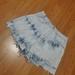 American Eagle Outfitters Shorts | American Eagle High Rise Tie Dye Blue Jean Shorts Size 4 Raw Hem Cut Offs | Color: Blue | Size: 4