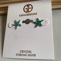 Giani Bernini Jewelry | Giani Bernini Pierced Earrings. Aqua Crystals. Starfish! So Cute! Nwt | Color: Blue | Size: Os