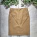 J. Crew Skirts | J. Crew Heather Acorn No. 2 Pencil Double-Serge Wool Skirt Sz 6 | Color: Tan | Size: 6