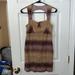 Free People Dresses | Free People Crochet Lined Multi Color Striped Mini Dress Size 4 New | Color: Brown/Cream | Size: 4