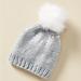 Anthropologie Accessories | Anthropologie Metallic Silver Pommed Kids Hat | Color: Silver/White | Size: One Size