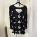 Free People Dresses | Free People Dress Black Floral. Size Xs. Worn Once. | Color: Black/White | Size: Xs