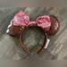 Disney Accessories | Minnie Mouse Sequin Ice Cream Ears Headband | Color: Brown/Pink | Size: Os