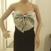 Anthropologie Dresses | Bnwt Ladies Black Mini Dress W/ Lg Satiny Light Green Bow By Anthropologie Sz. 2 | Color: Black/Green | Size: 2