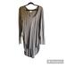 Anthropologie Tops | Deletta Anthropologie Heathered Brown Long Sleeved Tunic Shirt Size Medium | Color: Brown/Cream | Size: M