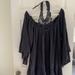 Free People Dresses | Free People Black Boho Embroidered/Lace Mini Dress Size L | Color: Black | Size: L