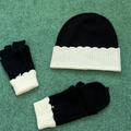 Kate Spade Accessories | Kate Spade Women’s Black And White Winter Hat And Gloves Set One Size | Color: Black/White | Size: Os