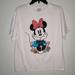 Disney Tops | Disney Minnie Mouse Oversized Shortsleeve Shirt White Graphic Tee Medium Nwt | Color: Black/White | Size: M