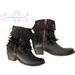 Anthropologie Shoes | Anthropologie Mid-Calf Leather Tassel Booties Sz 38 (7.5) | Color: Black | Size: 7.5