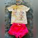 Disney Shirts & Tops | Bundle Of 3: Nwot Headband + Disney T Shirt + Jumping Beans Shorts Size 4t | Color: Gray/Pink | Size: 4tg