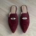 Anthropologie Shoes | Anthropologie Brand Spirit Eye Mules Wine Color Size 39/9 | Color: Purple/Red | Size: 9