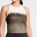 Athleta Tops | Athleta Brown White Watercolor Tie Dye Shanti Crop Tank Top | Color: Brown/White | Size: 1x