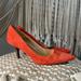 Coach Shoes | Coach Orange Zoee Suede Pump Heels 6b | Color: Orange | Size: 6