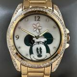 Disney Accessories | Disney Minni Mouse Wristwatch Gold Tone Quartz Analog Unisex Watch | Color: Gold | Size: Os