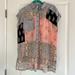Free People Tops | Free People Boho Patchwork Oversized Floral Button Down Top Size Xsmall | Color: Blue/Pink | Size: Xs