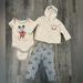 Disney Matching Sets | Mickey Mouse Baby Outfit | Color: Cream/Gray | Size: 6-9mb