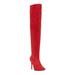 Jessica Simpson Shoes | Jessica Simpson Womens Red Stretch Livelle Pointed Toe Stiletto Boots 6.5 M | Color: Red | Size: 6.5