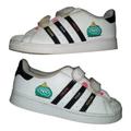 Adidas Shoes | Adidas Kids Tennis Shoes Velcro Closure 10k | Color: White | Size: 10g