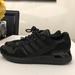 Adidas Shoes | Adidas Zx-750 Hdcore Black Cyan Running Sneakers Mens-Boys Size 7 | Color: Black | Size: 7