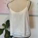 Athleta Tops | Athleta Ivory White Laser Cut Perforated Cropped Tank Top Spaghetti Strap L | Color: Cream/White | Size: L