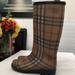 Burberry Shoes | Burberry Brown Check Rubber Rain Boots Womens Size 36 | Color: Brown/Tan | Size: 36