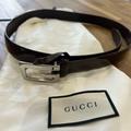 Gucci Accessories | Authentic G Logo Buckle Gucci Belt | Color: Brown | Size: 81 Cm/ 32 Inches