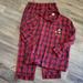 Disney Pants | Disney Mickey Mouse Embroidered Plaid Pajamas Size L | Color: Red | Size: L