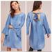 Anthropologie Dresses | Cloth And Stone (Anthropologie) Chambray Dress With Tie Back | Color: Blue | Size: Xs