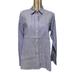 J. Crew Tops | Jcrew Blue & White Striped Long Sleeve Button Down Shirt Size 10 Boy Cut | Color: Blue/White | Size: 10