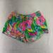 Lilly Pulitzer Shorts | Lily Pulitzer Luxletic Athletic Running Shorts Green Pink Colorful Womens Xs | Color: Green/Pink | Size: Xs