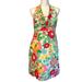 Lilly Pulitzer Dresses | Lilly Pulitzer Multicolor Floral Ants Ruffled Front Halter Dress Size 10 | Color: Green/Red | Size: 10